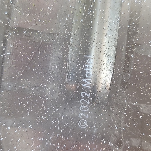 NWT Barbie x FOREVER 21 Clear Sparkle Jelly Block Heel Sandals Open Toe - Picture 9 of 17